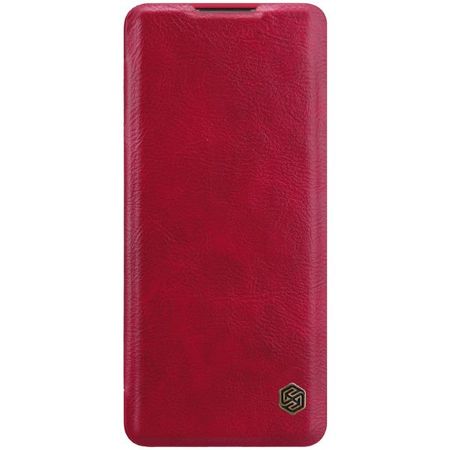 Nillkin - OnePlus 8 Pro Hülle - Leder Book Case - Qin Series - rot