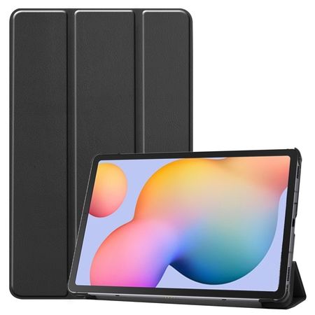 Samsung Galaxy Tab S6 Lite Hülle - Dreifach faltbares Leder Case - schwarz