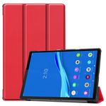 Lenovo Tab M10 FHD Plus (2nd Gen) Hülle - Dreifach faltbares Leder Case - rot