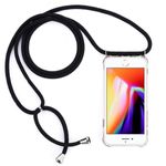 MU Style - iPhone 8 Plus / 7 Plus Handykette - Necklace TPU Hülle zum Umhängen - transparent/schwarz