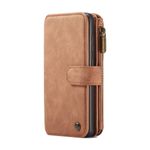 Caseme - Samsung Galaxy S20+ Handy Hülle - Leder Etui mit abnehmbarer Plastik Hülle - braun