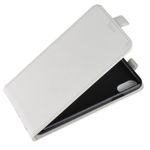 iPhone XS Max Handyhülle - Crazy Horse Leder Flipcase - vertikal - weiss
