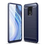 Xiaomi Redmi Note 9 Handyhülle - Carbon Fiber TPU Softcase Series - blau