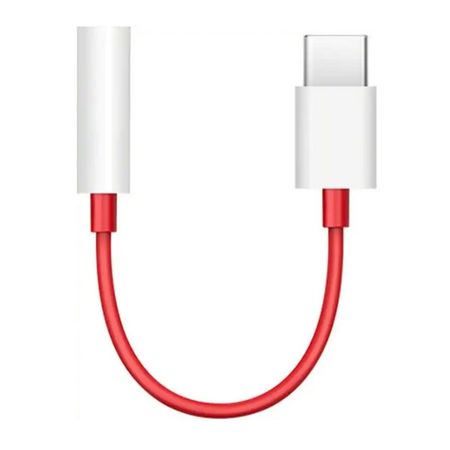 OnePlus - Kopfhöreranschluss Adapter - USB Typ-C auf 3.5mm Klinke - rot