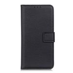 Motorola Moto G Pro Handy Hülle - Litchi Leder Bookcover II Series - schwarz