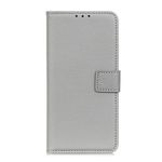 Motorola Moto G Pro Handy Hülle - Litchi Leder Bookcover II Series - grau