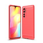 Xiaomi Mi Note 10 Lite Handyhülle - Carbon Fiber TPU Softcase Series - rot