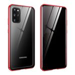 Samsung Galaxy S20+ - 360 Grad PanzerGlas Alu Case mit Magnet-Technologie - Privacy Glas - rot