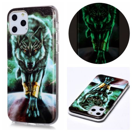 iPhone 11 Pro Hülle - TPU Softcase - fluoreszierend - Wolf