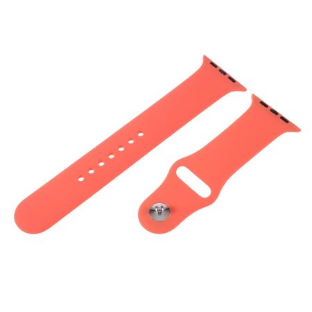 Apple Watch (49/45/44/42mm) Silikon Armband - orangerot