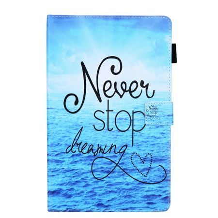 Samsung Galaxy Tab A 8.4 (2020) Hülle - Smart Kunstleder Case - mit Standfunktion - Never stop Dreaming