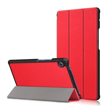 Huawei MatePad T8 Hülle - Dreifach faltbares Leder Case - rot