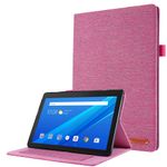 Lenovo Tab M10 Hülle - Case aus Stoff/Kunstleder - mit Standfunktion - rosa