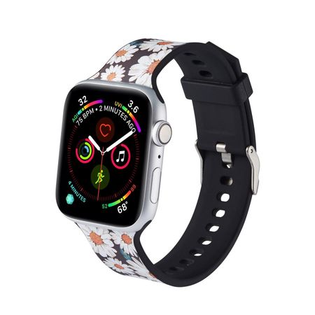 Apple Watch (49/45/44/42mm) Silikon Armband - Gänseblümchen