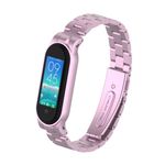 Xiaomi Mi Smart Band 6 / Mi Band 5 Edelstahl Armband & Metallfassung - rosa