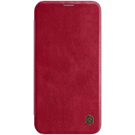 Nillkin - iPhone 12 Pro Max Hülle - Leder Book Case - Qin Series - rot