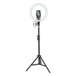 Baseus - LED Ringleuchte - 360° Selfie Halterung mit Standfunktion (60 cm bis 190 cm) - für YouTuber und Influencer- schwarz