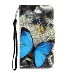 Huawei Honor 9A Handy Hülle - Leder Bookcover Image Series - blauer Schmetterling