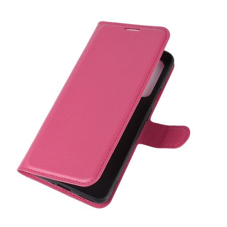 OnePlus Nord Handy Hülle - Litchi Leder Bookcover Series - rosa