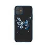 Kingxbar - iPhone 12 mini Schutzhülle - Case mit Swarovski Kristallen - Butterfly Series - blau