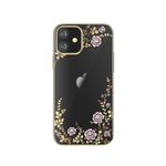 Kingxbar - iPhone 12 mini Schutzhülle - Case mit Swarovski Kristallen - Flora Series - gold