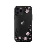Kingxbar - iPhone 12 / iPhone 12 Pro Schutzhülle - Case mit Swarovski Kristallen - Flora Series - schwarz