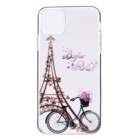 iPhone 12 / iPhone 12 Pro Handyhülle - Softcase Image Plastik Series - Fahrrad und Eiffelturm