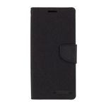 Goospery - Samsung Galaxy Note 20 Hülle - Leder/Stoff Case - Canvas Diary Series - schwarz