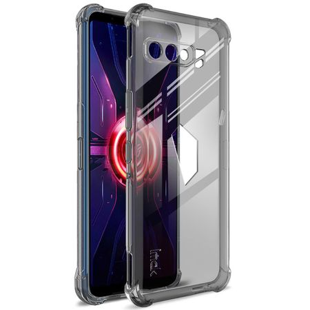Imak - Asus ROG Phone 3 Hülle - Robustes Softcase aus TPU - inkl. Schutzfolie - transparent/schwarz