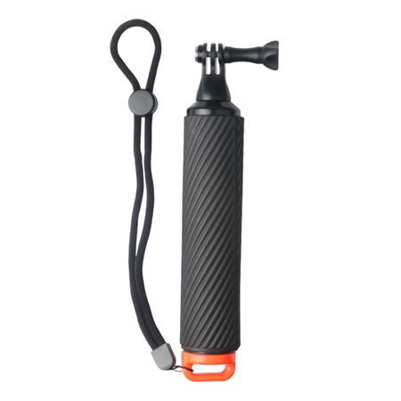 Unterwasser Stick für alle GoPro Action Cams - Handgriff Halterung - inkl. Handschlaufe - schwarz/orange