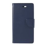 Goospery - iPhone 12 Pro Max Hülle - Leder Bookcover - Bravo Diary Series - navy