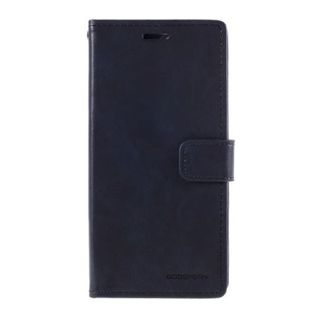 Goospery - iPhone 12 Pro Max Hülle - Leder Bookcover - Bluemoon Diary Series - navy