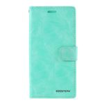 Goospery - iPhone 12 Pro Max Hülle - Leder Bookcover - Bluemoon Diary Series - mint
