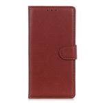 Samsung Galaxy S20 FE Handy Hülle - Litchi Leder Bookcover Series - braun