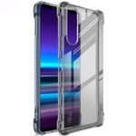 Imak - Sony Xperia 5 II Hülle - Robustes Softcase aus TPU - inkl. Schutzfolie - transparent/schwarz