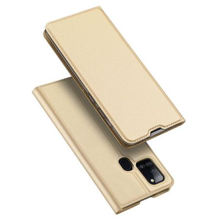 Dux Ducis - Samsung Galaxy A21s Hülle - Handy Bookcover - Skin Pro Series - gold