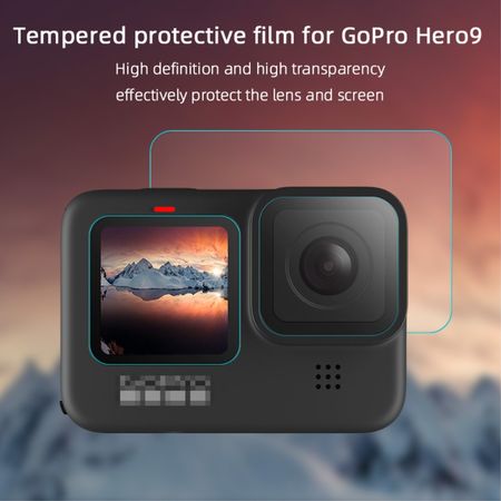 2 Stück Komplettset Schutzglas für die GoPro Hero 9