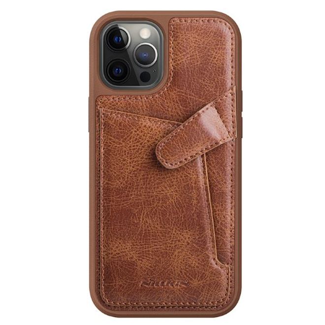 Nillkin iPhone 12 / iPhone 12 Pro Hülle Hardcase mit Kreditkartenfach Aoge Series braun