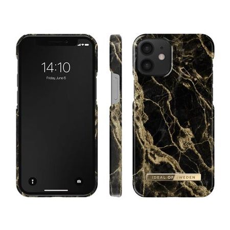 Coque IDeal Of Sweden IPhone 13/14 – Golden Smoke Marble Black – Luxe Et Brillant