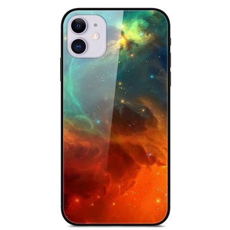 iPhone 12 / iPhone 12 Pro Handyhülle - Backcover aus gehärtetem Glas - farbige Wolken