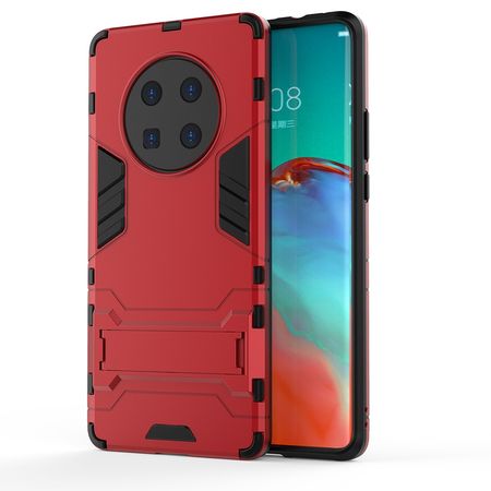 Huawei Mate 40 Pro Hülle - Backcover mit Kickstand - rot