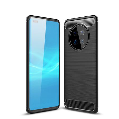 Huawei Mate 40 Pro Handyhülle - Carbon Fiber TPU Softcase Series - schwarz