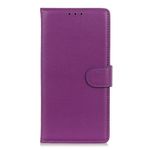 Nokia 2.4 Handy Hülle - Litchi Leder Bookcover Series - purpur