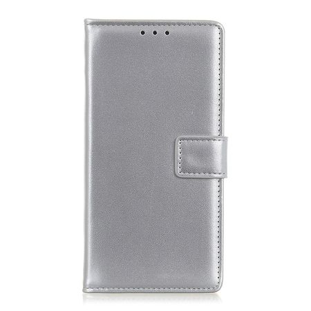 OnePlus 8T Handy Hülle - Classic II Leder Bookcover Series - silber