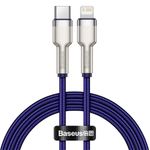 Baseus - USB Typ-C zu Lightning Lade- und Datenkabel (1m) - PD 20W - Cafule Series - violett