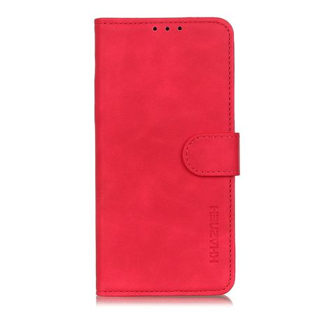 Realme 7 Pro Handy Hülle - Classic IV Leder Bookcover Series - rot