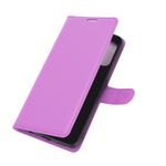 Realme 7 Pro Handy Hülle - Litchi Leder Bookcover Series - purpur