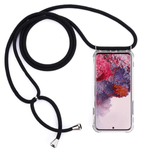 MU Style - Samsung Galaxy S20 FE Handykette - Necklace TPU Umhänge Hülle - transparent/schwarz