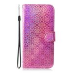 Samsung Galaxy S21+ Hülle - Blumenmuster Leder Bookcover - pink