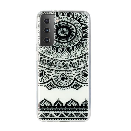 Samsung Galaxy S21 Handyhülle - Softcase Image Plastik Series - schwarzes Mandala